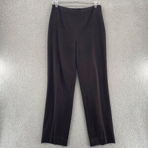 Talbots Pants Womens 4 Brown Classic Slim Stretch Tapered Leg Office Career Work